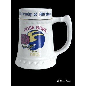 1982 Big Ten Champions UofM Michigan 1983  Bowl Stein Mug Cup Schembechler